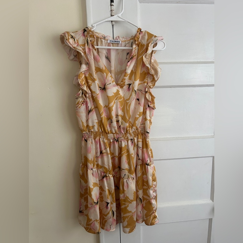 Steve Madden Cream and Pink Floral Dress